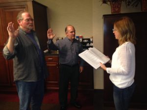 Mike and Rick sworn in